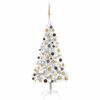 vidaXL Árvore Natal artificial pré-iluminada c/bola 120cm PET prateado