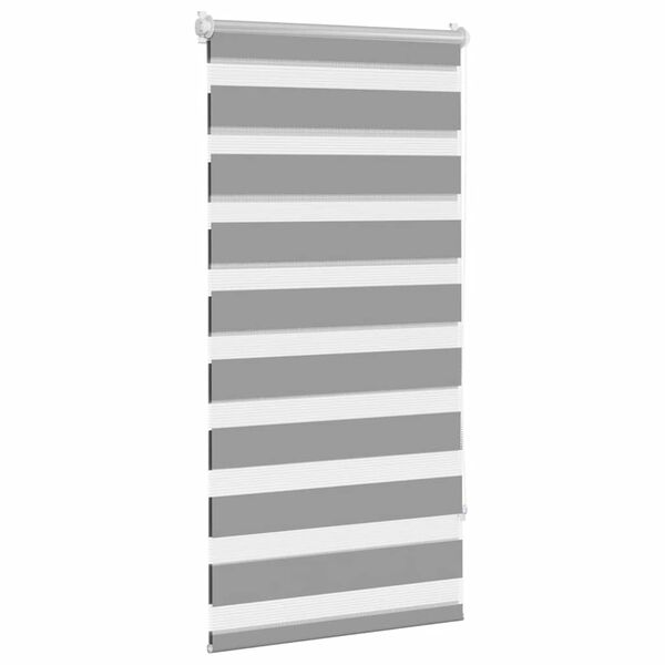 vidaXL Cortina Zebra 80,9x150 cm, Largura do tecido 76,7 cm, cinza