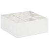 vidaXL Vaso de Jardim Branco 100 x 100 x 50 cm A&ccedil;o laminado a frio