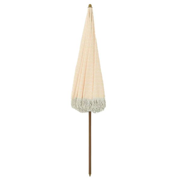 vidaXL Parasol de Praia Amarelo e Branco 160 x 160 x 196 cm