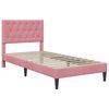 vidaXL Estrutura de cama com colch&atilde;o Rosa 80 x 200 cm Veludo