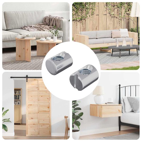 vidaXL Porcas de Barril 2 pcs M6 x 13 mm (Di&acirc;metro da Rosca x H)