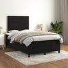 vidaXL Cama boxspring com colch&atilde;o 120x190 cm veludo preto