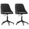vidaXL Cadeiras de jantar 2 pcs veludo cinzento-escuro