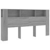 vidaXL Arm&aacute;rio de cabeceira 200x18,5x104,5 cm sonoma cinzento