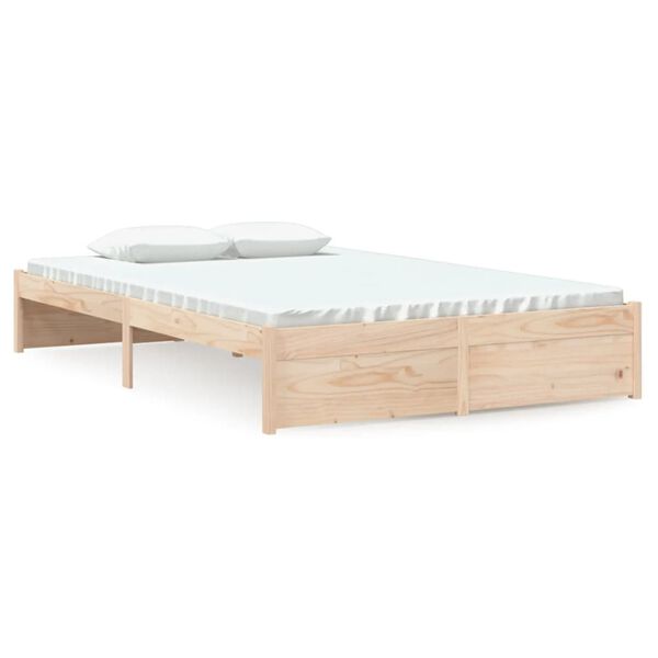 vidaXL Estrutura de cama sem colch&atilde;o 120x200 cm madeira maci&ccedil;a