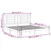 vidaXL Estrutura de cama 200x200 cm pinho maci&ccedil;o preto