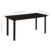 vidaXL Mesa de jantar para jardim 150x80x74 cm a&ccedil;o e vidro preto