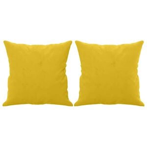 vidaXL Almofadas decorativas 2 pcs 40x40 cm veludo amarelo