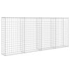 vidaXL Muro gabi&atilde;o com tampas a&ccedil;o galvanizado 200x20x85 cm