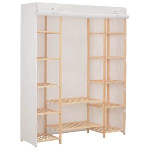 vidaXL Roupeiro 135x40x170 cm tecido branco