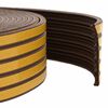 vidaXL Selante de Janela Autocolante Castanho 15 x 8 mm 12 m