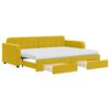 vidaXL Sof&aacute;-cama com gavet&atilde;o e gavetas 80x200 cm veludo amarelo