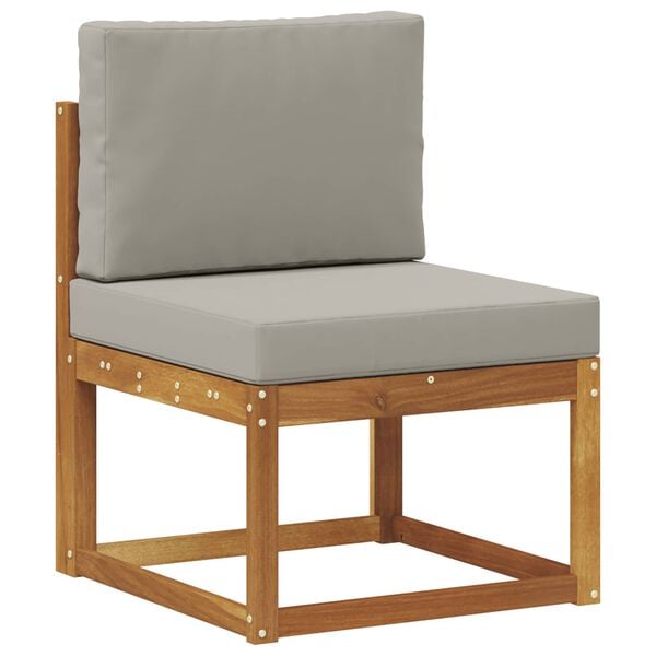 vidaXL Conjunto de Sof&aacute;s para Exterior 5 pcs Cinza Natural e Claro