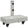 vidaXL Base para chap&eacute;u de sol 25 kg Cinza Granito Retangular