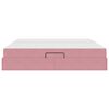 vidaXL Cama com arruma&ccedil;&atilde;o e colch&atilde;o Rosa 200 x 200 cm Veludo