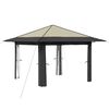vidaXL Gazebo sem Lado 3,3 x 3,3 m Creme e Antracite