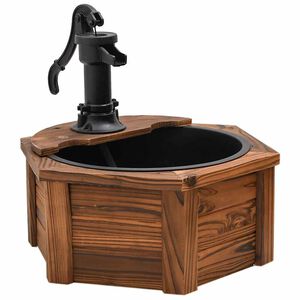 vidaXL Fonte de &aacute;gua com bomba 57x57x53 cm abeto maci&ccedil;o