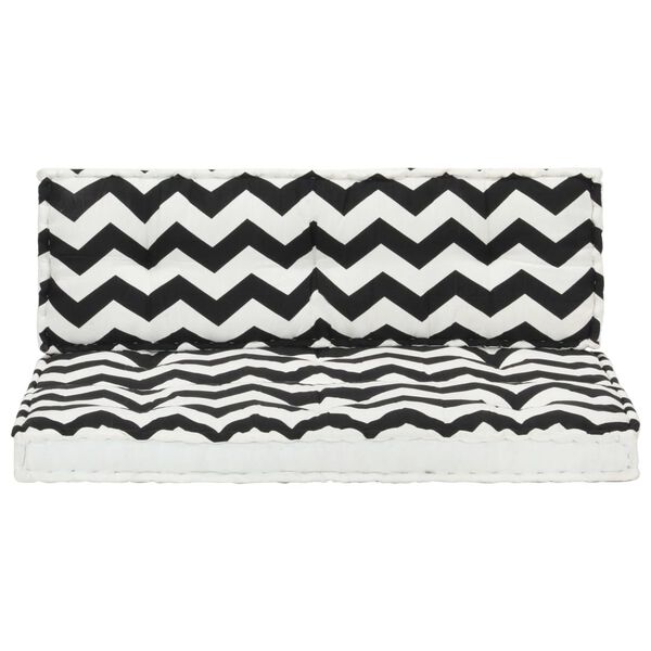 vidaXL Conjunto almofad&atilde;o jardim para sof&aacute; de paletes 2 pcs estampado