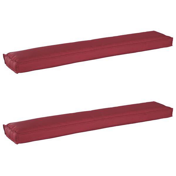 vidaXL Conjunto de Almofadas para Palete 2 pcs Vinho Vermelho