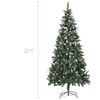 vidaXL &Aacute;rvore Natal artificial pr&eacute;-iluminada c/ bolas e pinhas 210 cm