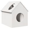 vidaXL Casa do gato 41x50x50 cm madeira de pinho maci&ccedil;a branco