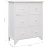 vidaXL Arm&aacute;rio com 6 gavetas 60x30x75 cm madeira de paulownia branco