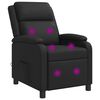 vidaXL Recliner de Massagem Preto Couro Sint&eacute;tico