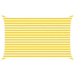 vidaXL Vela de sombra solar Amarelo e Branco 4 x 2,5 m