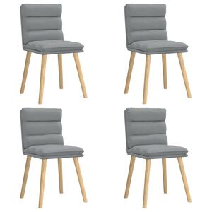 vidaXL Cadeiras de jantar 4 pcs tecido cinzento-claro