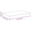 vidaXL Prateleira de parede suspensa 50x23x3,8cm MDF carvalho e branco