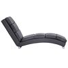 vidaXL Chaise longue couro artificial cinzento
