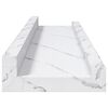 vidaXL Prateleira de Parede 4 pcs M&aacute;rmore Branco 40 x 9 x 3 cm