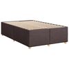 vidaXL Cama boxspring com colch&atilde;o 120x190 cm tecido castanho-escuro