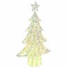 vidaXL Árvore de Natal com 160 LEDs Branco quente 150 cm PET