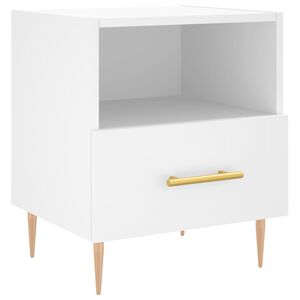 vidaXL Mesa de cabeceira 40x35x47,5 cm derivados de madeira branco