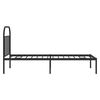 vidaXL Estrutura de cama com cabeceira 90x200 cm metal preto