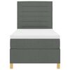 vidaXL Cama Box com colch&atilde;o Cinza Escuro 90 x 200 cm tecido