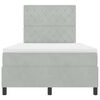 vidaXL Cama Box com colch&atilde;o Cinzento-claro 120 x 200 cm tecido