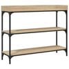 vidaXL Mesa consola c/ prateleiras 100x30x80 cm carvalho sonoma