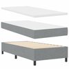 vidaXL Cama Box com colch&atilde;o Cinzento-claro 90 x 190 cm tecido