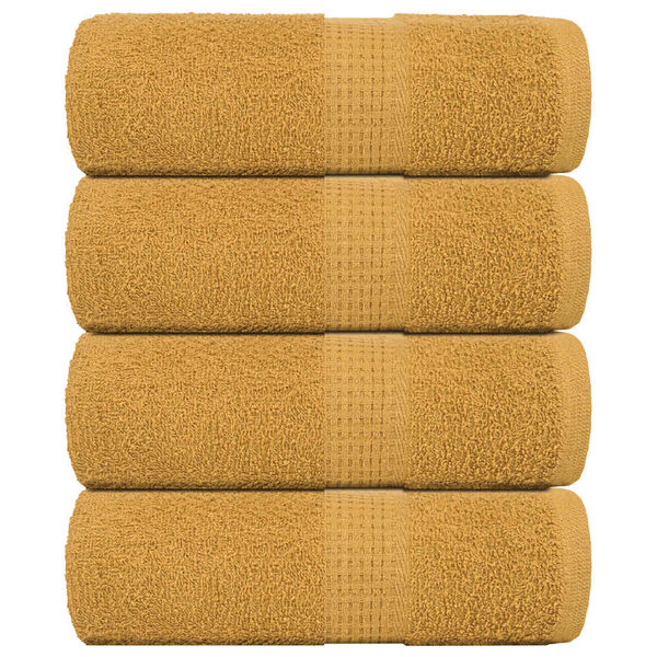 vidaXL Toalhas de bid&eacute; FROGN 4 pcs 30x50 cm 360 g/m&sup2; ouro