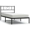 vidaXL Estrutura de cama com cabeceira 80x200 cm metal preto