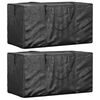 vidaXL Sacos de arruma&ccedil;&atilde;o p/ almofad&otilde;es jardim 2 pcs polietileno preto