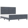 vidaXL Cama Box com cabeceira Cinzento escuro 180 x 200 cm Veludo