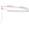 vidaXL Toldo retrátil automático 400x350 cm amarelo e branco