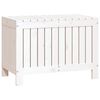 vidaXL Caixa de arruma&ccedil;&atilde;o jardim 76x42,5x54 cm pinho maci&ccedil;o branco