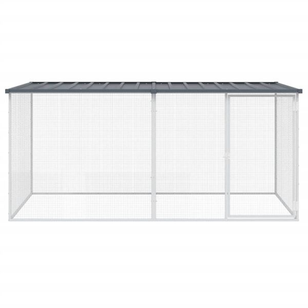 vidaXL Gaiola para galinhas com teto antracite 203x98x90 cm aço galvanizado