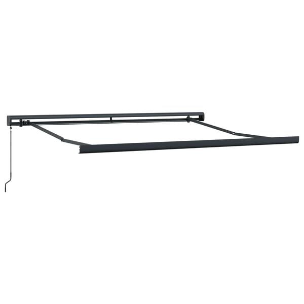 vidaXL Toldo Retr&aacute;til Vermelho e Branco 300 x 250 cm Tecido e Metal