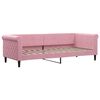 vidaXL Sofá-cama com gavetão 80x200 cm veludo rosa